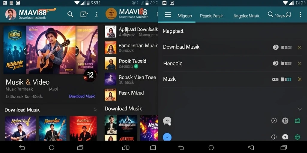 Antarmuka AMAVI88 yang ramah pengguna untuk Download Musik.