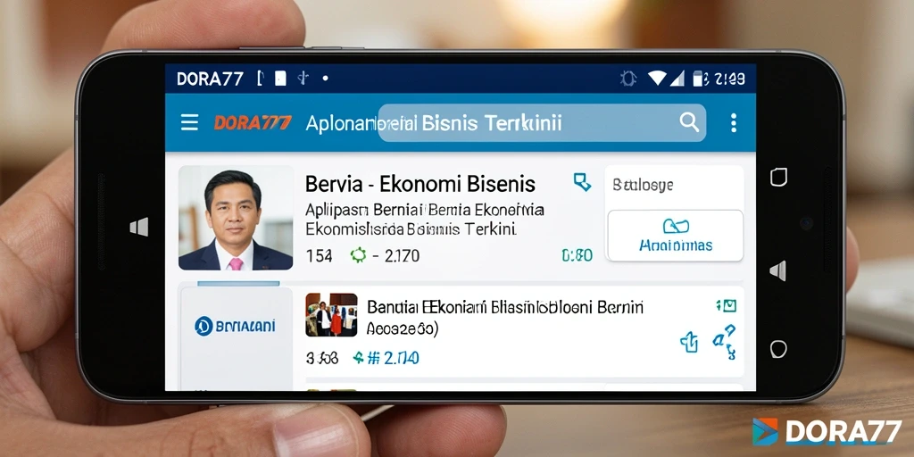 Tampilan antarmuka DORA77 yang modern dan informatif untuk berita bisnis.