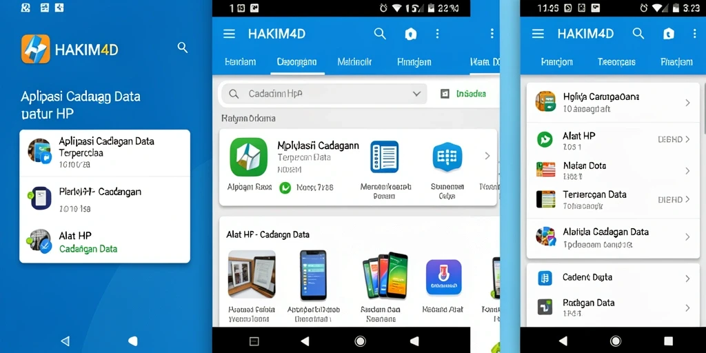 Tampilan antarmuka HAKIM4D yang sederhana dan intuitif untuk cadangan data.
