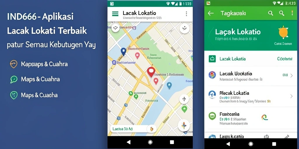 Tampilan antarmuka aplikasi Lacak Lokasi yang sederhana dan informatif.