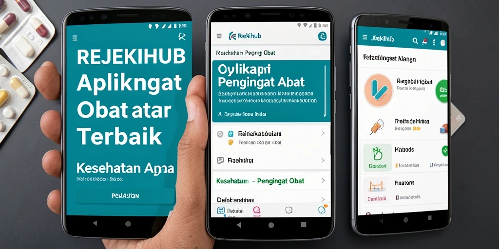 Antarmuka aplikasi REJEKIHUB yang menampilkan fungsi Pengingat Obat.