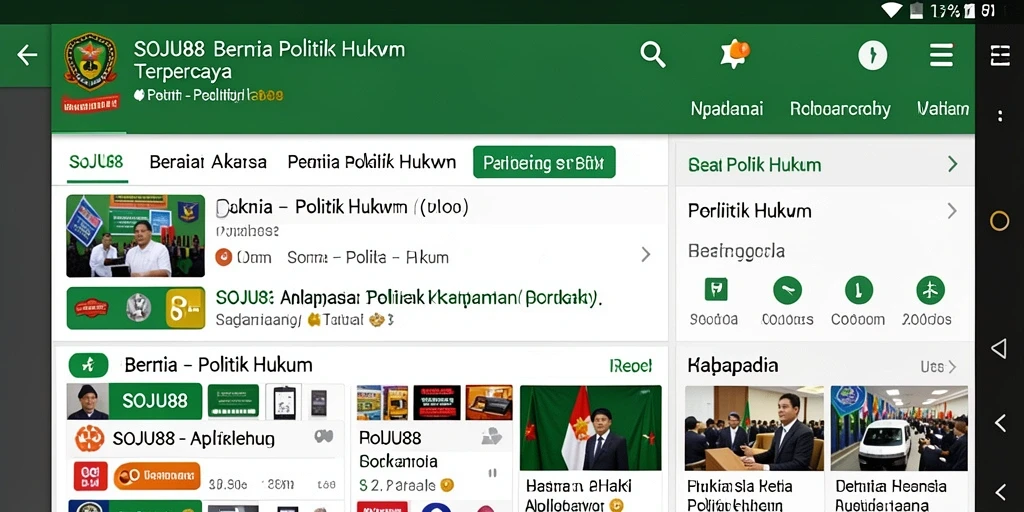Tampilan antarmuka SOJU88 yang menarik dan informatif.