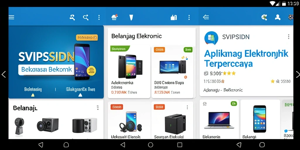 Antarmuka aplikasi SVIPSIDN yang mudah digunakan untuk belanja elektronik.
