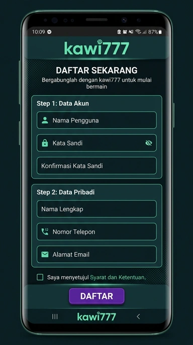 Panduan Registrasi Akun Kawi777 untuk Android